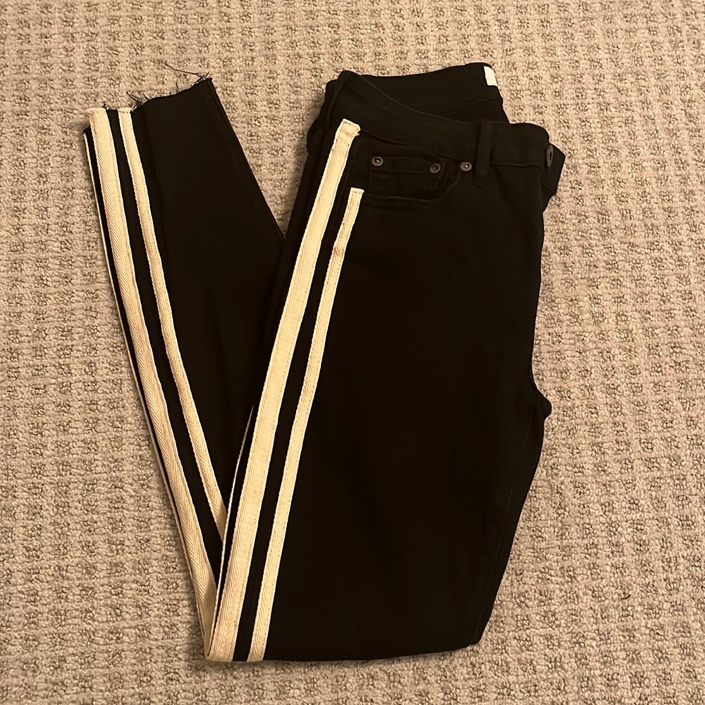 Pistola black jeans with white stripe. Size 27 never worn